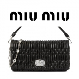 MIU MIU 크리스털 가죽 백