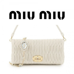 MIU MIU 크리스털 가죽 백
