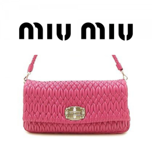 MIU MIU 크리스털 가죽 백