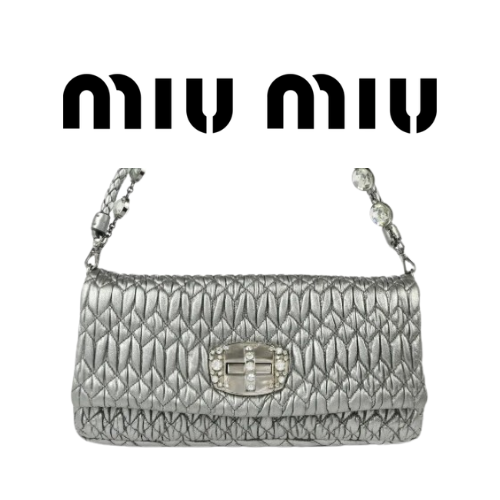 MIU MIU 크리스털 가죽 백