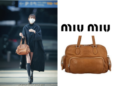 MIU MIU 나파 가죽 탑 핸들 백