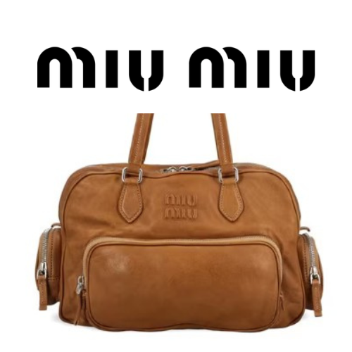 MIU MIU 나파 가죽 탑 핸들 백