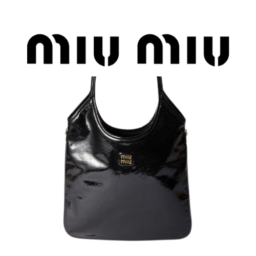 MIU MIU 나플락 페이턴트 가죽 아이비 백