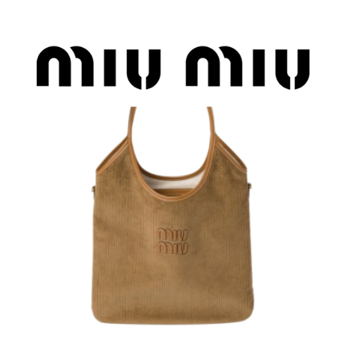MIU MIU 아이비 코듀로이 가죽 백