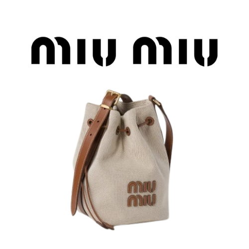 MIU MIU 캔버스 버킷 백