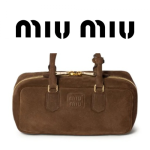 MIU MIU 아르카디 스웨이드 가죽 라지 백