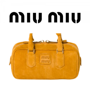 MIU MIU 아르카디 스웨이드 가죽 라지 백