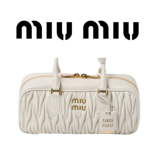 MIU MIU 아르카디 마테라쎄 가죽 라지 백