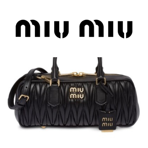 MIU MIU 아르카디 마테라쎄 가죽 라지 백