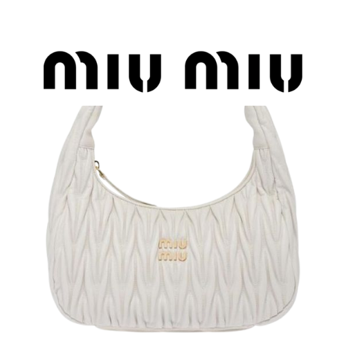 MIU MIU 완더 마테라쎄 나파 가죽 호보 라지 백