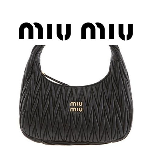 MIU MIU 완더 마테라쎄 나파 가죽 호보 라지 백