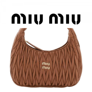 MIU MIU 완더 마테라쎄 나파 가죽 호보 라지 백