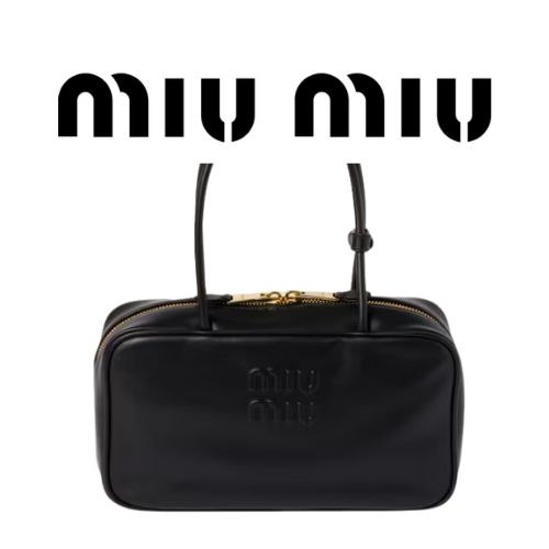 MIU MIU 보 가죽 탑 핸들 백