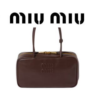 MIU MIU 보 가죽 탑 핸들 백