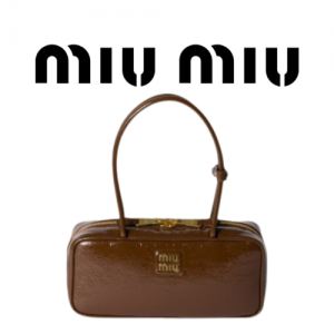 MIU MIU 나플락 페이턴트 스몰 가죽 보 백