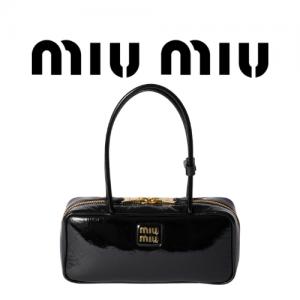 MIU MIU 나플락 페이턴트 스몰 가죽 보 백