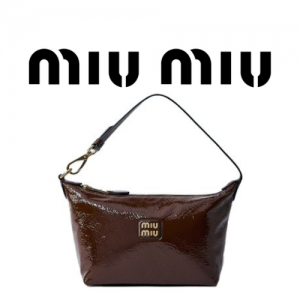 MIU MIU 나플락 페이턴트 스몰 가죽 파우치백