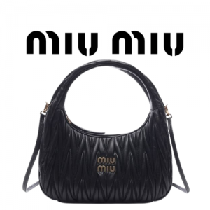 MIU MIU 완더 마테라쎄 나파 가죽 호보 레귤러 백