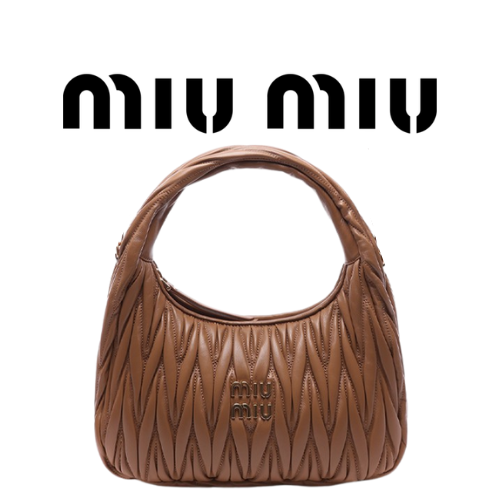 MIU MIU 완더 마테라쎄 나파 가죽 호보 레귤러 백