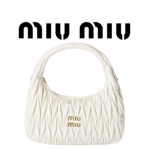 MIU MIU 완더 마테라쎄 나파 가죽 호보 레귤러 백