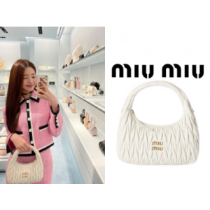 MIU MIU 완더 마테라쎄 나파 가죽 호보 레귤러 백