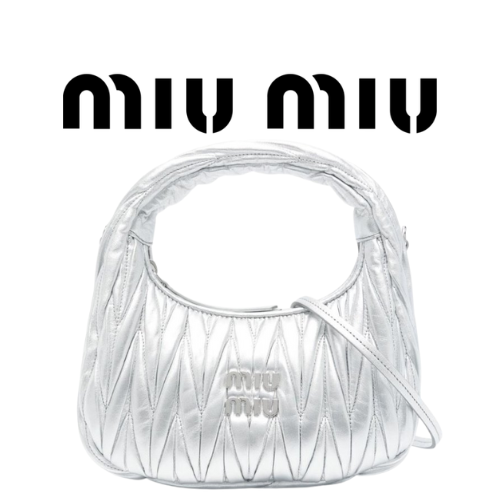 MIU MIU 완더 마테라쎄 나파 가죽 호보 레귤러 백
