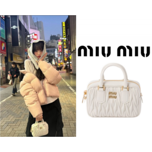 [장원영 PICK] MIU MIU 아르카디 마테라쎄 나파 가죽 스몰 가방