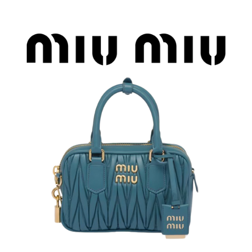 MIU MIU 아르카디 마테라쎄 나파 가죽 스몰 가방