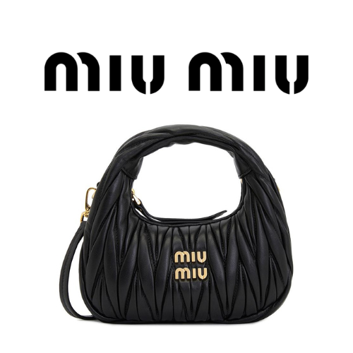 MIU MIU 완더 마테라쎄 나파 가죽 호보 미니 백