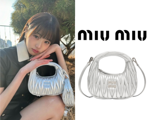 [장원영 PICK] MIU MIU 완더 마테라쎄 나파 가죽 호보 미니 백