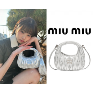 [장원영 PICK] MIU MIU 완더 마테라쎄 나파 가죽 호보 미니 백
