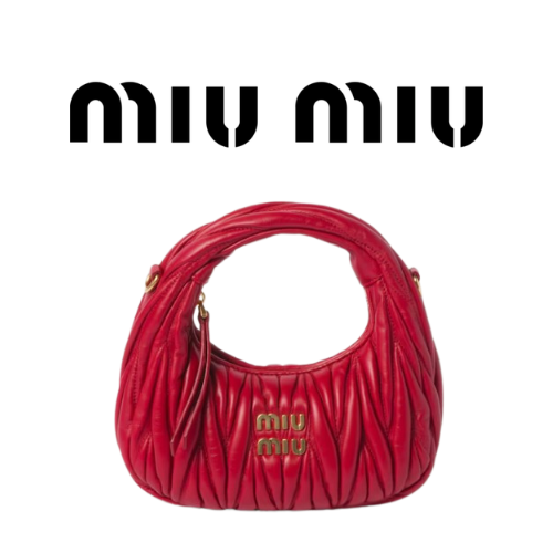 MIU MIU 완더 마테라쎄 나파 가죽 호보 미니 백