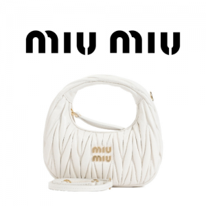 MIU MIU 완더 마테라쎄 나파 가죽 호보 미니 백