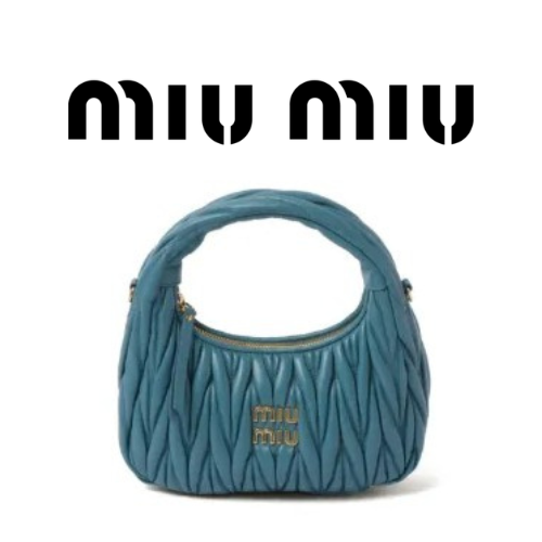 MIU MIU 완더 마테라쎄 나파 가죽 호보 미니 백