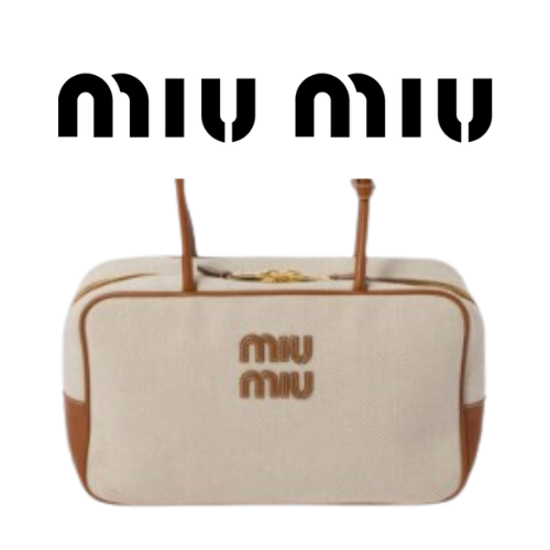 MIU MIU 캔버스 보 백