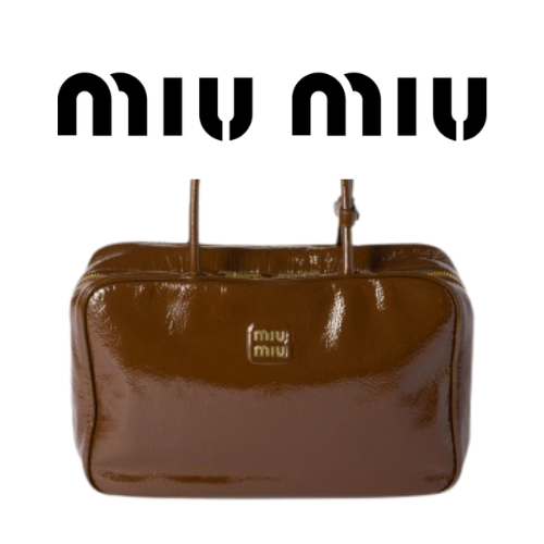 MIU MIU 나플락 페이턴트 가죽 보 백