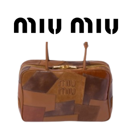 MIU MIU 가죽 패치워크 보 백