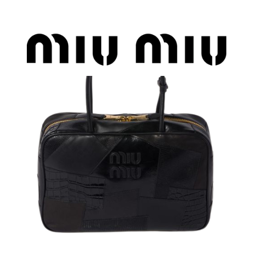 MIU MIU 가죽 패치워크 보 백