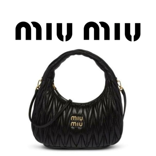 MIU MIU 완더 마테라쎄 나파 가죽 호보 스몰 백