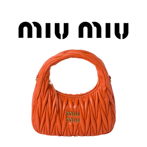 MIU MIU 완더 마테라쎄 나파 가죽 호보 스몰 백