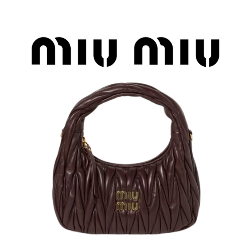 MIU MIU 완더 마테라쎄 나파 가죽 호보 스몰 백