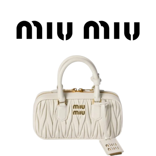 MIU MIU 아르카디 마테라쎄 가죽 미니 백