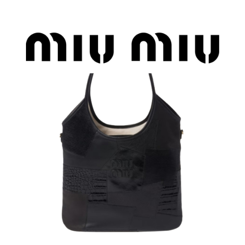 MIU MIU 아이비 가죽 패치워크 백