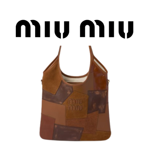 MIU MIU 아이비 가죽 패치워크 백