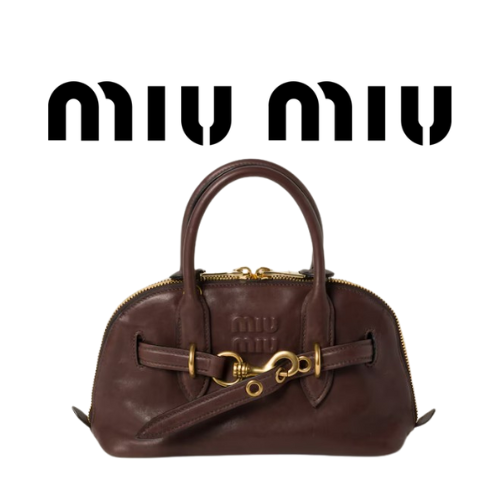 MIU MIU 아방뛰르 스몰 나파 가죽 탑 핸들 백