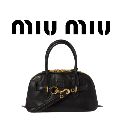 MIU MIU 아방뛰르 스몰 나파 가죽 탑 핸들 백
