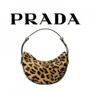 PRADA 아르케 레오파드 가죽 숄더백