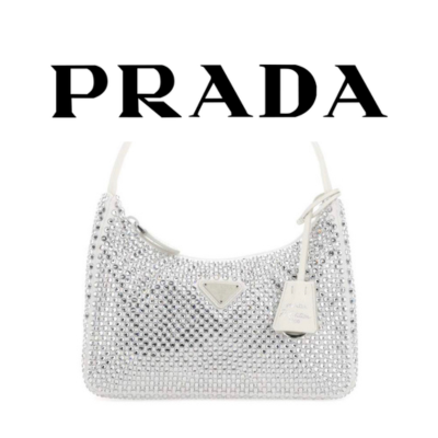 PRADA 리에디션 2000 크리스탈 숄더백