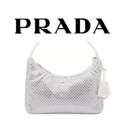 PRADA 리에디션 2000 크리스탈 숄더백