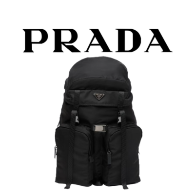 PRADA 라나일론 사피아노 가죽 백팩